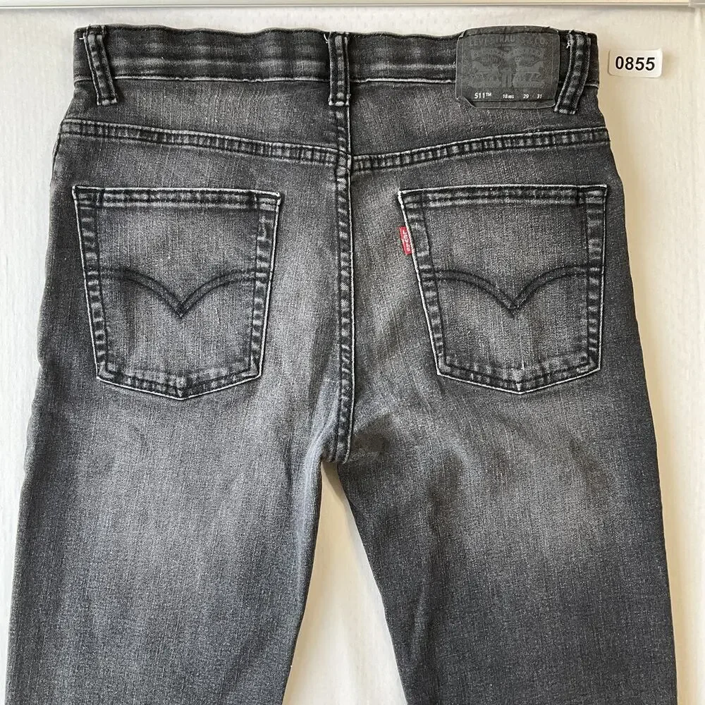 Levi's Men Jeans W29 X L31 Black 511 Denim 31